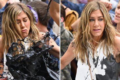 Jennifer Aniston Gets Drenched in Faux Oil During Intense ‘Morning Show’ Protest Scene!