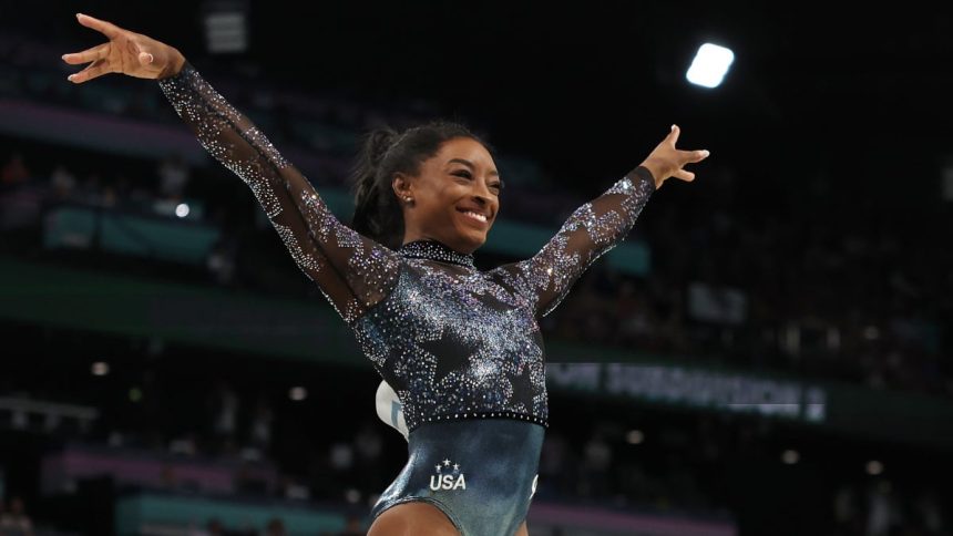 Experience the Thrill: Simone Biles Secures Gold and Triumphs with Her Second All-Around Olympic Title!