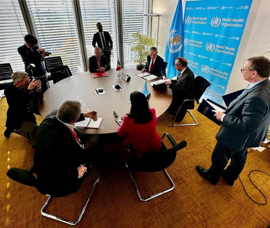 Strengthening Global Health: WHO and France Unite in Landmark Contribution Agreement Signing Ceremony